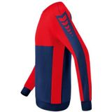 Erima - Six Wings - Sweatshirt - New Navy / Rood - Zachte Materiaalmix