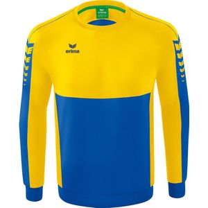 Erima - Six Wings - Sweatshirt - New Royal / Geel - 65% Polyester / 35% Katoen