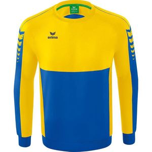 Erima - Six Wings - Sweatshirt - New Royal / Geel - 65% Polyester / 35% Katoen