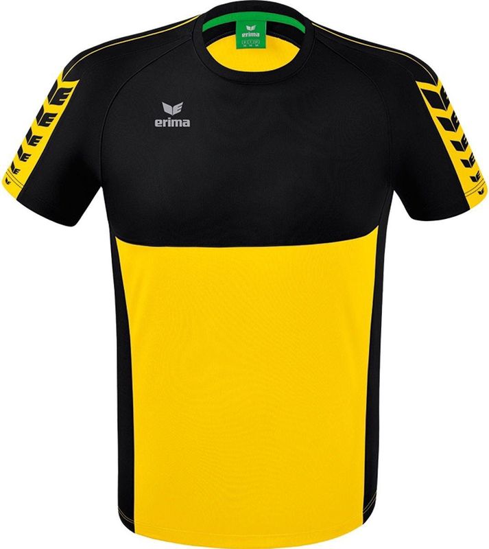 ERIMA Six Wings T-Shirt Kind Geel-Zwart6