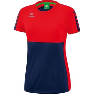 Erima Six Wings T-Shirt Dames - New Navy Rood