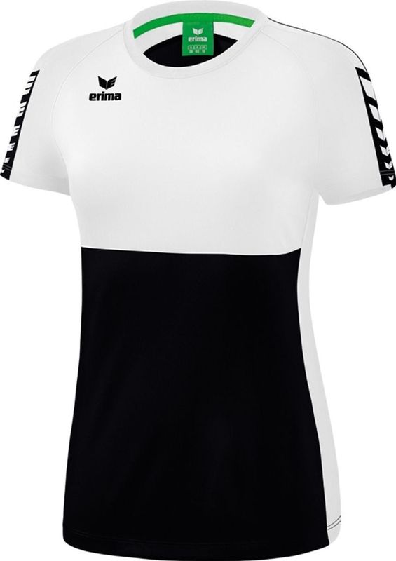 Erima - Six Wings T-shirt - Korte Mouwen - Zwart - Katoen