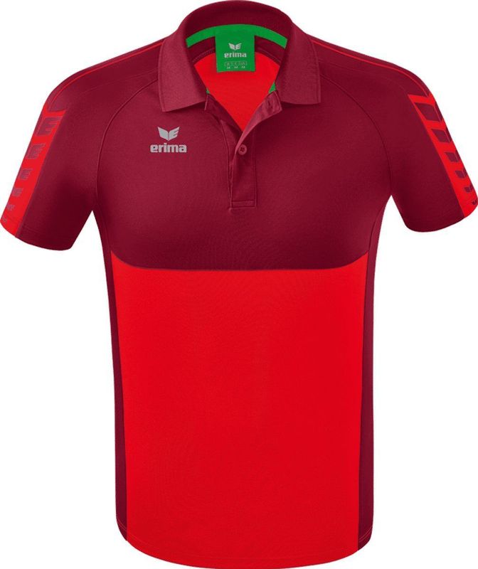 ERIMA - Six Wings Polo - Poloshirt - Rood-Bordeaux - Katoen