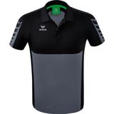 ERIMA - Six Wings Polo - Slate Grey-Zwart - Poloshirt - Katoen