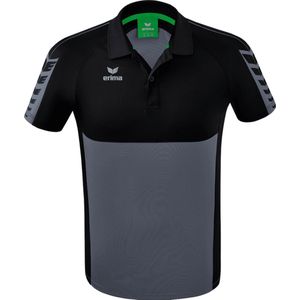 ERIMA - Six Wings Polo - Slate Grey-Zwart - Poloshirt - Katoen