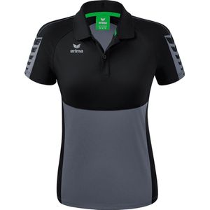 ERIMA Six Wings Polo Dames Slate Grey-Zwart