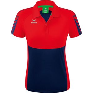 Erima - Six Wings Polo - Sportshirt - New Navy / Rood - 100% Polyester