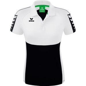 Erima dames Six Wings Sport polo (1112221), zwart/wit, 44