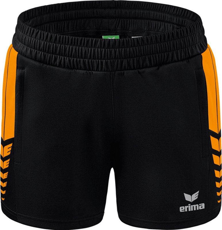 Erima - Korte Broek - Zwart - 100% Polyester - Zakken met Rits