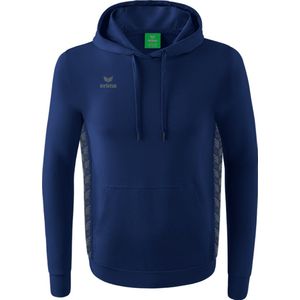 Erima - Essential Team - Sweatshirt - New Navy - Katoenmix, Capuchon, Kangoeroezak