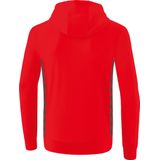 Erima Essential Team Sweatshirt Met Capuchon Kinderen - Rood / Slate Grey |