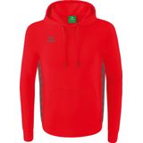 Erima Essential Team Sweatshirt Met Capuchon Kinderen - Rood / Slate Grey |