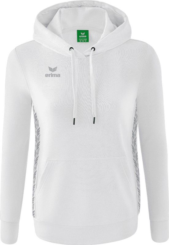 Erima Essential Team Sweatshirt Met Capuchon Dames - Wit / Monument Grey