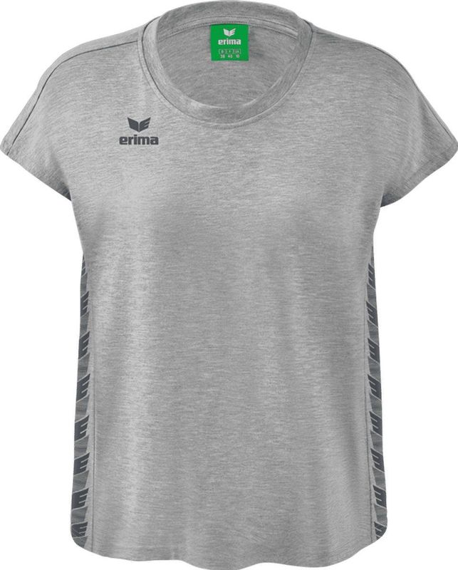 Erima - Essential Team T-Shirt - Licht Grey Melange - Slate Grey - Katoen