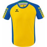 Erima Six Wings Shirt Korte Mouw Kinderen - Geel / New Royal | Maat: 140