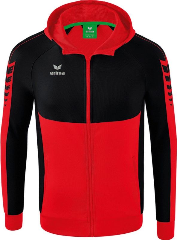Erima - Six Wings - Trainingsjack - Rood/Bordeaux - 65% Polyester, 35% Katoen