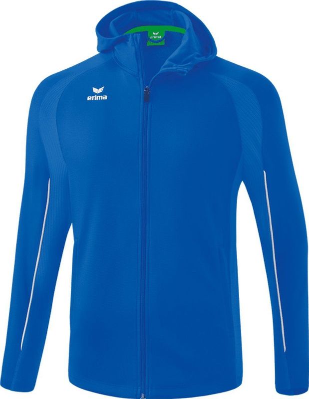 Erima - Liga Star - Trainingsjack - New Royal/Wit - 100% Polyester, Met Capuchon