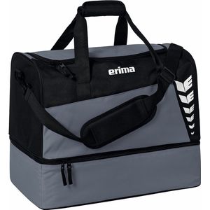 Erima Six Wings sporttas met onderste vak, leisteengrijs/zwart, M, Western, Slate Grey/Zwart, Westers