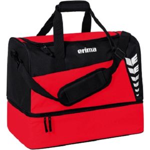 Erima Six Wings Sporttas met ondervak, rood/zwart, M, West, Rood/Zwart, Western