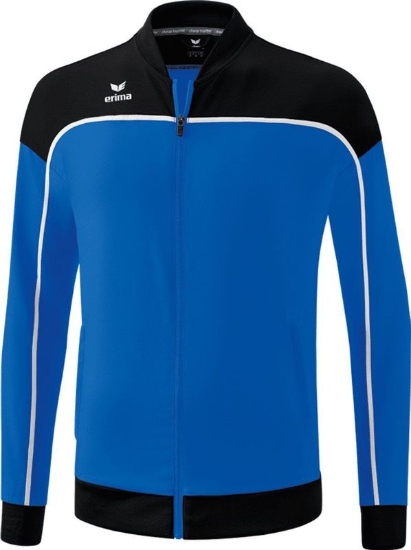 Erima - Presentatiejack - New Royal / Zwart / Wit - 100% Gerecycled Polyester