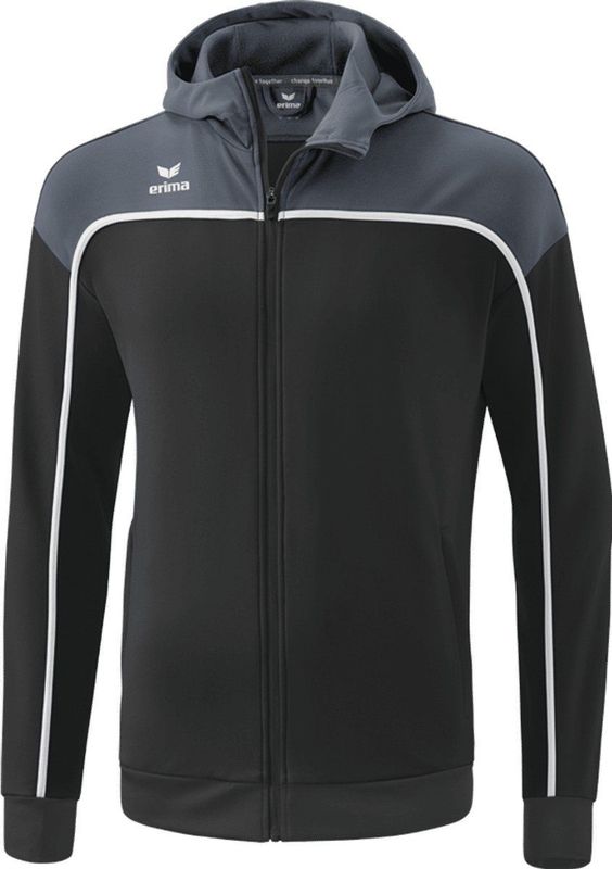 Erima - Change - Trainingsjack - Zwart - Met Capuchon - Kinderen