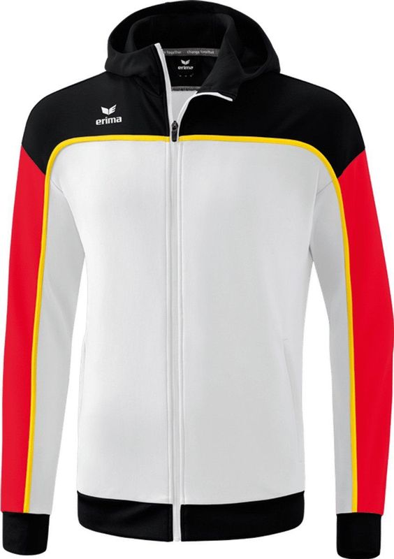 Erima - CHANGE - Trainingsjack - Wit/Rood/Zwart - 100% Gerecycled Polyester