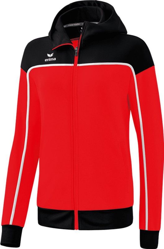 ERIMA - CHANGE - Trainingsjack - Rood/Zwart/Wit - 100% Gerecycled Polyester