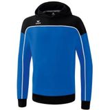 Erima - Change Sweatshirt - New Royal - Zwart - 50% Katoen, 44% Gerecycled Polyester, 6% Elastaan