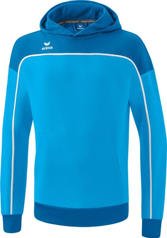 Erima - Change - Sweatshirt - Curaçao / Wit - Katoen / Gerecycled Polyester