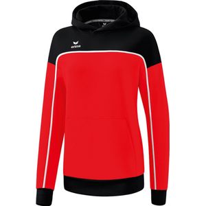 Erima - Change - Sweatshirt - Rood/Zwart/Wit - Geïntegreerde Kangoeroezak, Gevoerde Capuchon, Ribboorden