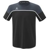 Erima - Change T-Shirt - Kinderen - Zwart / Slate Grey / Wit - 100% Gerecycled Polyester