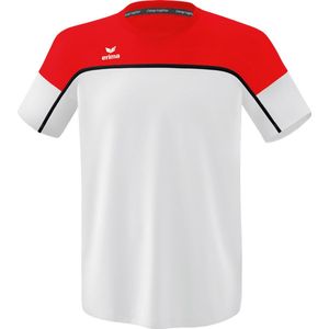 Erima - Change T-Shirt - Sportshirt - Wit / Rood / Zwart - 100% Gerecycled Polyester