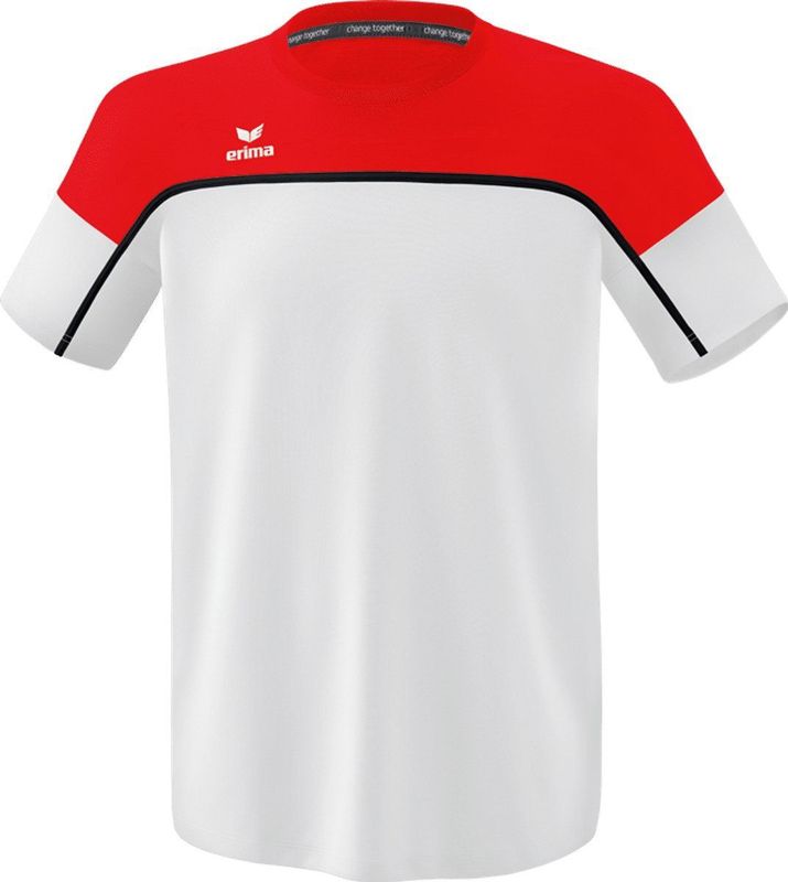 Erima - Change T-Shirt - Wit / Slate Grey / Zwart - 100% Gerecycled Polyester