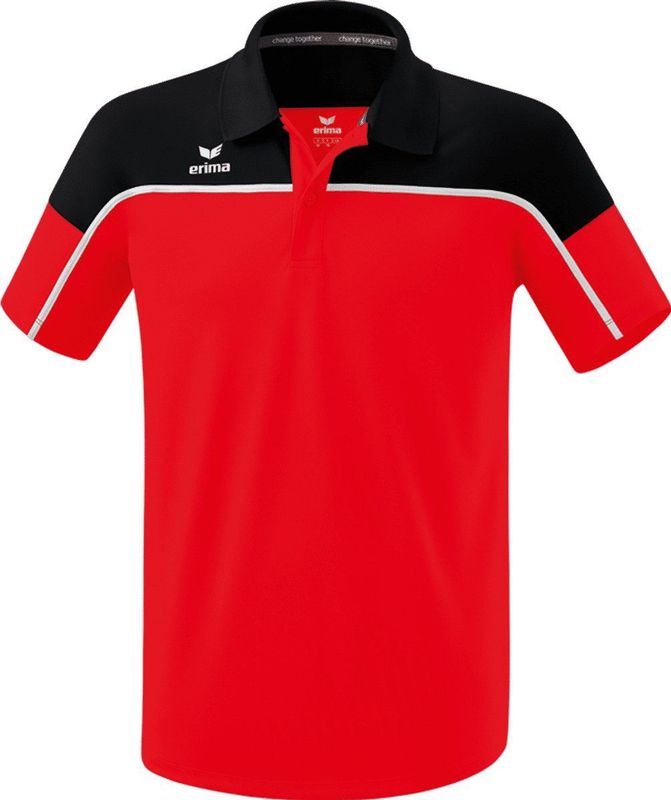 Erima Change Polo Heren - Rood Zwart Wit