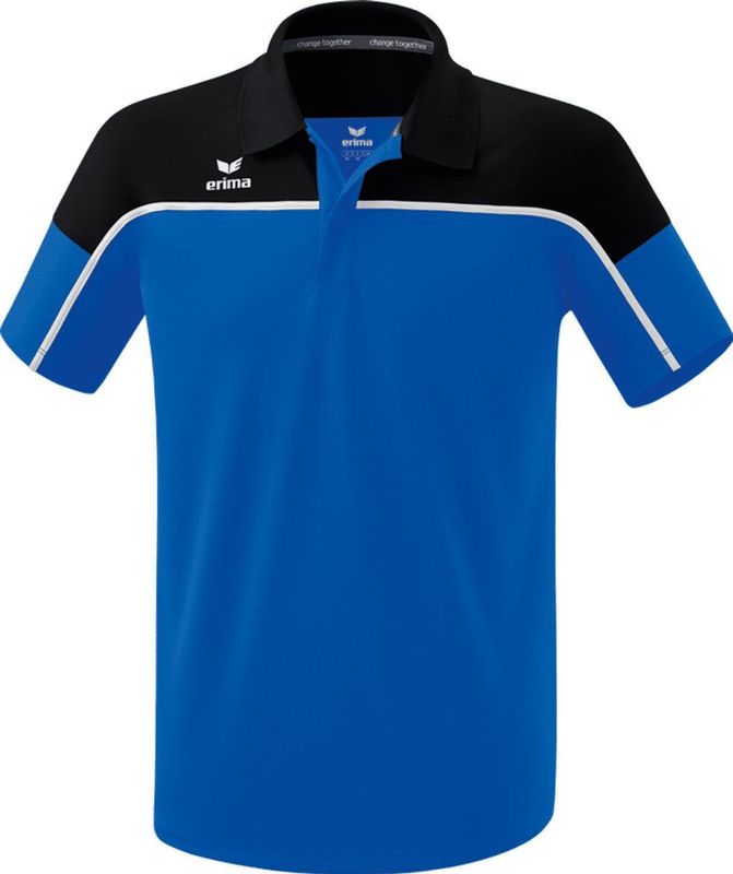 Erima - Change Polo - New Royal - Zwart - Wit - 100% Gerecycled Polyester
