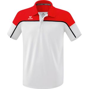 ERIMA - Change Polo - Wit-Rood-Zwart - Licht Sneldrogend Materiaal