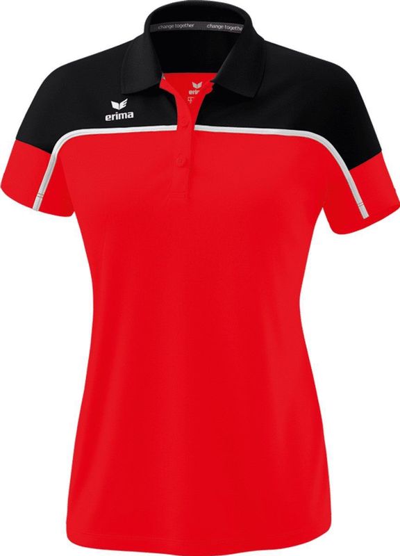 ERIMA Change Polo Dames - Rood - Zwart - Wit