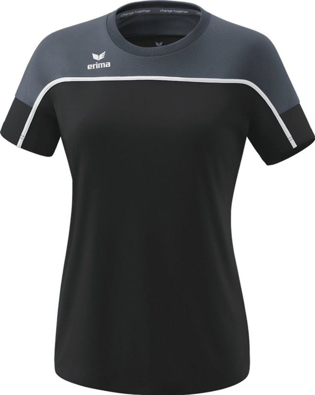 Erima Change T-Shirt Dames - Zwart Slate Grey Wit