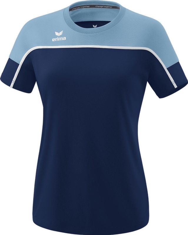 Erima - Change T-Shirt - New Navy / Faded Denim / Wit - 100% Gerecycled Polyester