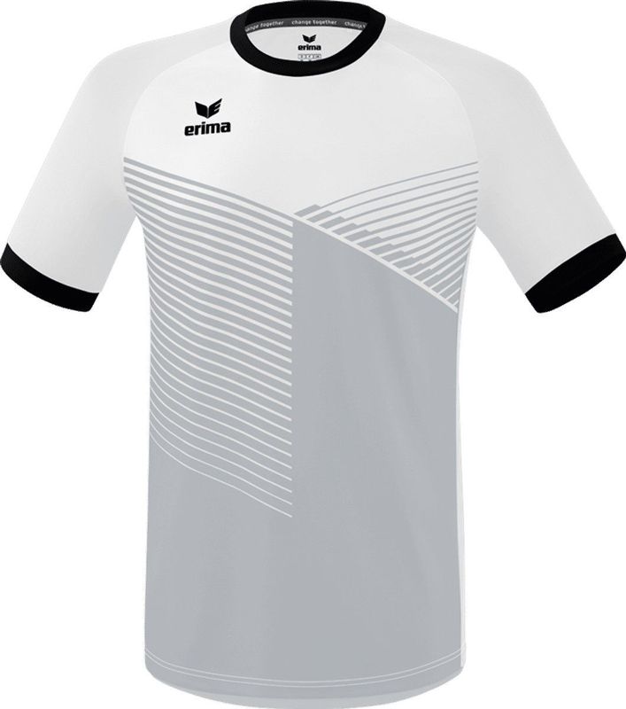 Erima - Mantua Shirt - Korte Mouw - Wit / Zwart - 100% Gerecycled Polyester