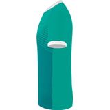 Erima Mantua Shirt Korte Mouw Kinderen - Columbia / Wit |