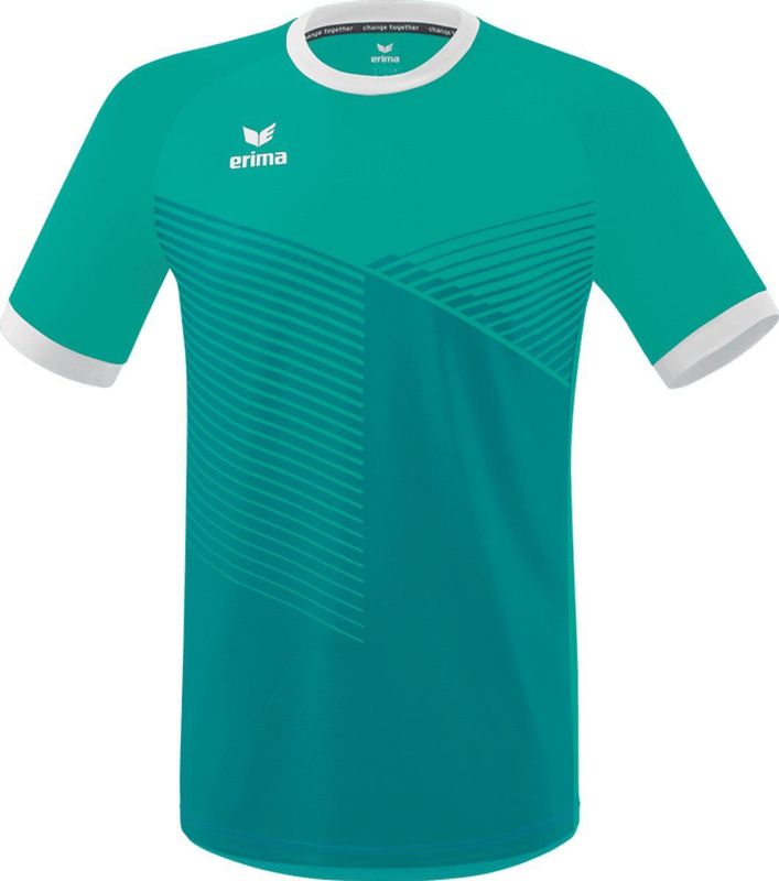 Erima Mantua Shirt Korte Mouw Kinderen - Columbia / Wit |