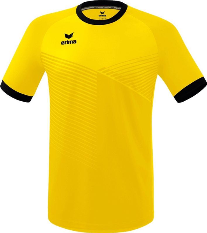 Erima Mantua Shirt Korte Mouw Heren - Geel Zwart