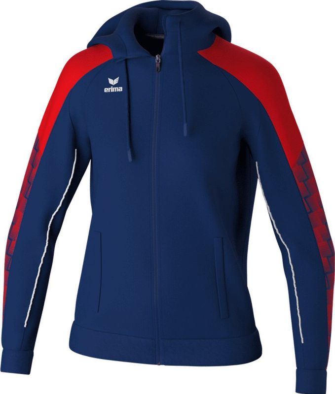 Erima - Evo Star - Trainingsjack - Marine / Rood - Materiaal: Functioneel