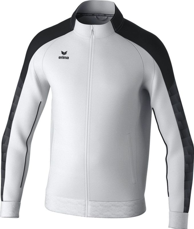 Erima - Evo Star - Trainingsjack - Wit/Zwart - 100% Gerecycled Polyester