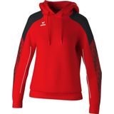 Erima Evo Star Sweatshirt Met Capuchon Dames - Rood / Zwart