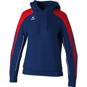 Erima Evo Star Sweatshirt Met Capuchon Dames - Marine / Rood
