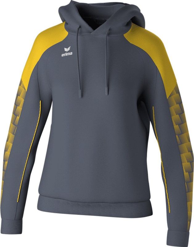 Erima Evo Star Sweatshirt Met Capuchon Dames - Grijs / Geel