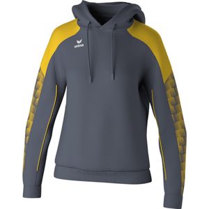 Erima Evo Star Sweatshirt Met Capuchon Dames - Grijs / Geel