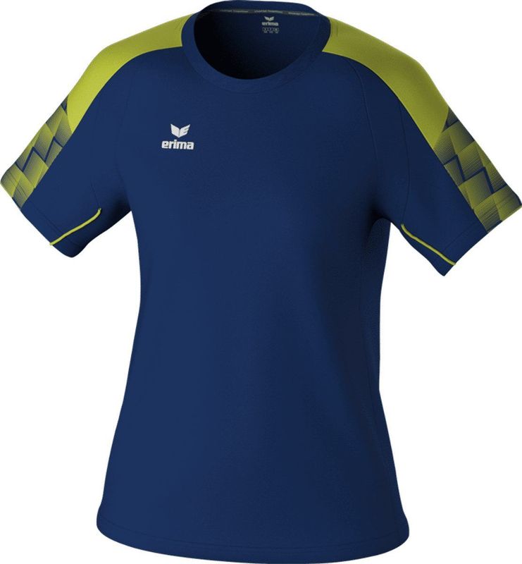 Erima Evo Star T-Shirt Dames - Marine Geel